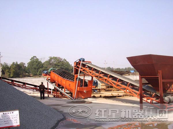砂石洗選機(jī)現(xiàn)場圖
