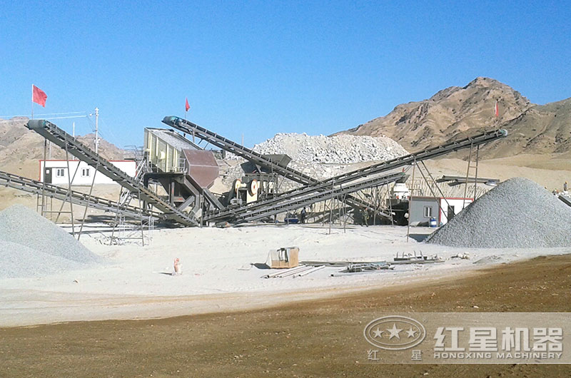 破碎石子生產(chǎn)線現(xiàn)場(chǎng)圖片
