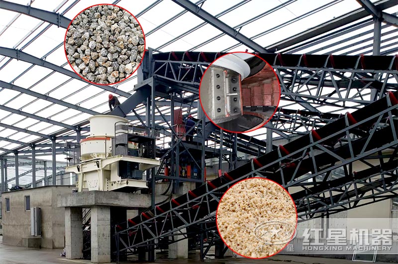 傳統(tǒng)鵝卵石制砂破碎設備官配方案