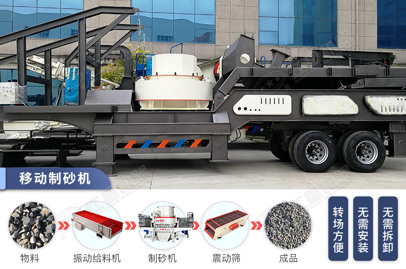 花崗巖移動(dòng)制砂機(jī)成品展示