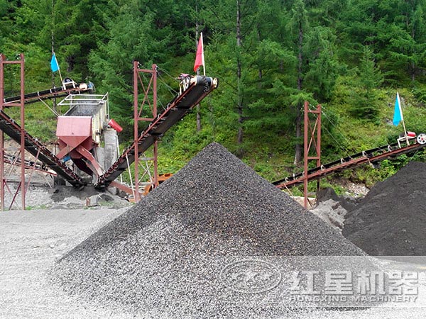 機(jī)制砂生產(chǎn)加工現(xiàn)場