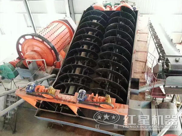 雙螺旋砂石洗選機(jī)選礦現(xiàn)場圖片展示