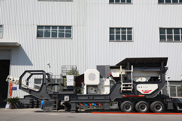 輪胎式移動石子加工機展示