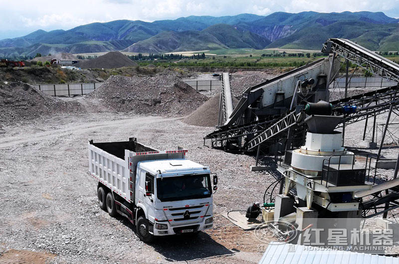 人造沙加工現(xiàn)場