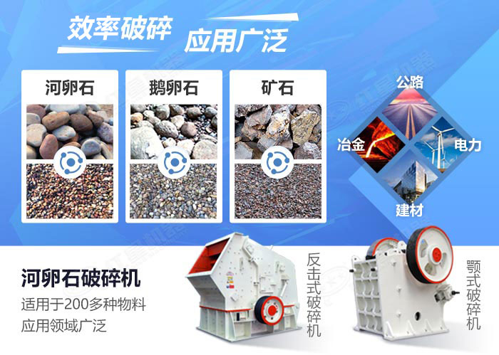 河卵石破碎機應用范圍及領(lǐng)域