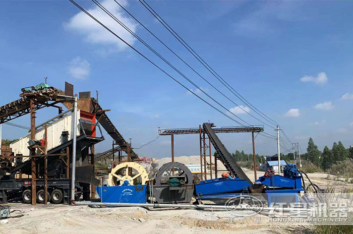 剛剛落成的小型洗沙場