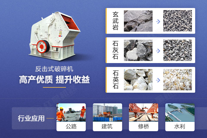 反擊式粉碎機破碎玄武巖效果好