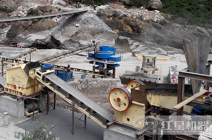 紅星江蘇用戶制砂生產線現(xiàn)場