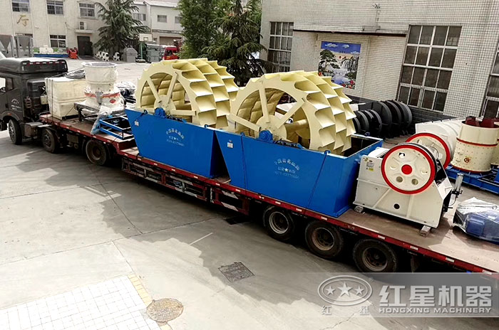 河南紅星固定式制砂生產線發(fā)貨圖