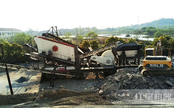 馬鞍山三合一設(shè)備移動(dòng)錘式石子破碎生產(chǎn)線