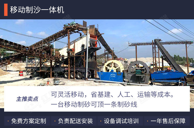 一臺(tái)移動(dòng)制砂可頂一條制砂線