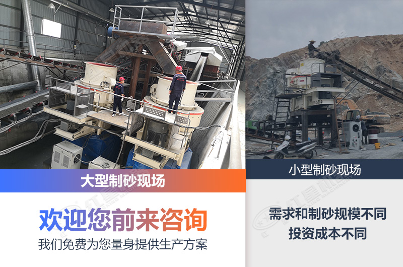 投資成本與用戶實際生產(chǎn)需要和制砂規(guī)模大小有關(guān)